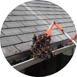 Inspecting gutters for blockages and damage