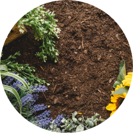 Organic, nutrient-rich soil used for raised bed gardening